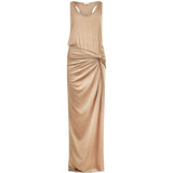 Abito lungo drappeggiato Juno color oro The andamane - donna 