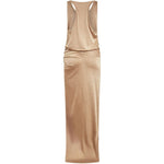 Abito lungo drappeggiato Juno color oro The andamane - donna 