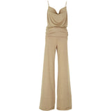 Tuta Carla con ruches in beige 