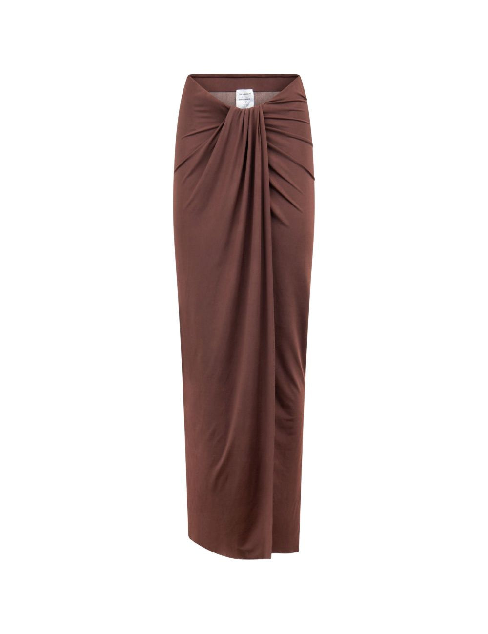 Gonna lunga drappeggiata anja in marrone The andamane - donna 