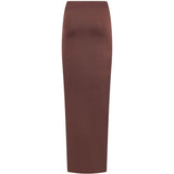 Gonna lunga drappeggiata anja in marrone The andamane - donna 