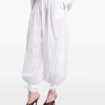 Pantaloni Noor con elastico in vita e chiusura a coulisse in bianco The andamane - donna 