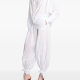 Pantaloni Noor con elastico in vita e chiusura a coulisse in bianco The andamane - donna 