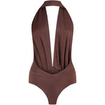 Body Zendaya drappeggiato in marrone The andamane - donna 