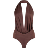 Body Zendaya drappeggiato in marrone The andamane - donna 
