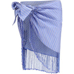 Pareo con frange dolly in celeste The andamane - donna 