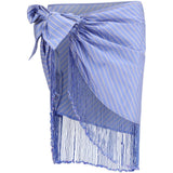 Pareo con frange dolly in celeste The andamane - donna 