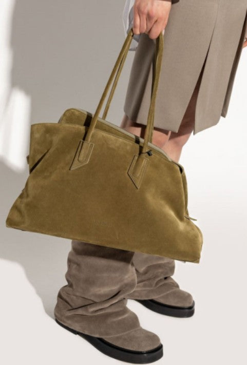 Borsa la passeggiata medium in verde Khaki The Attico - donna 