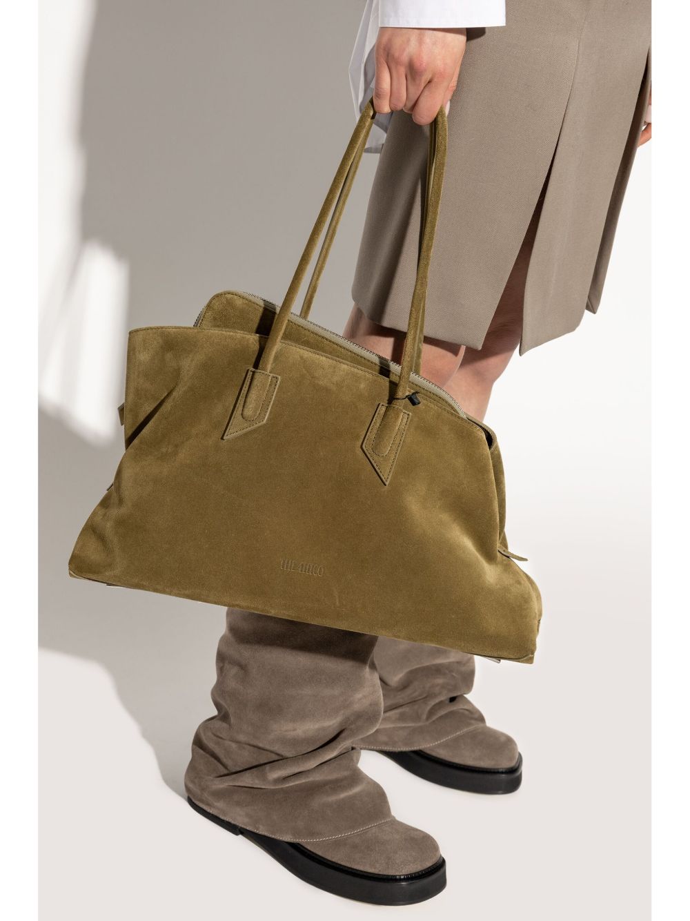 Borsa la passeggiata medium in verde Khaki The Attico - donna 