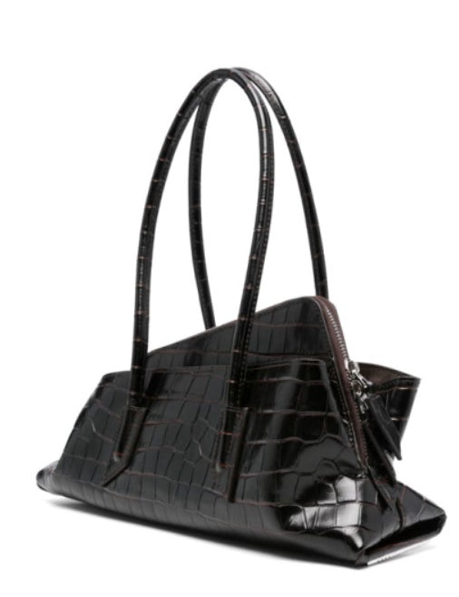 Borsa a spalla La passeggiata small in marrone The Attico - donna 