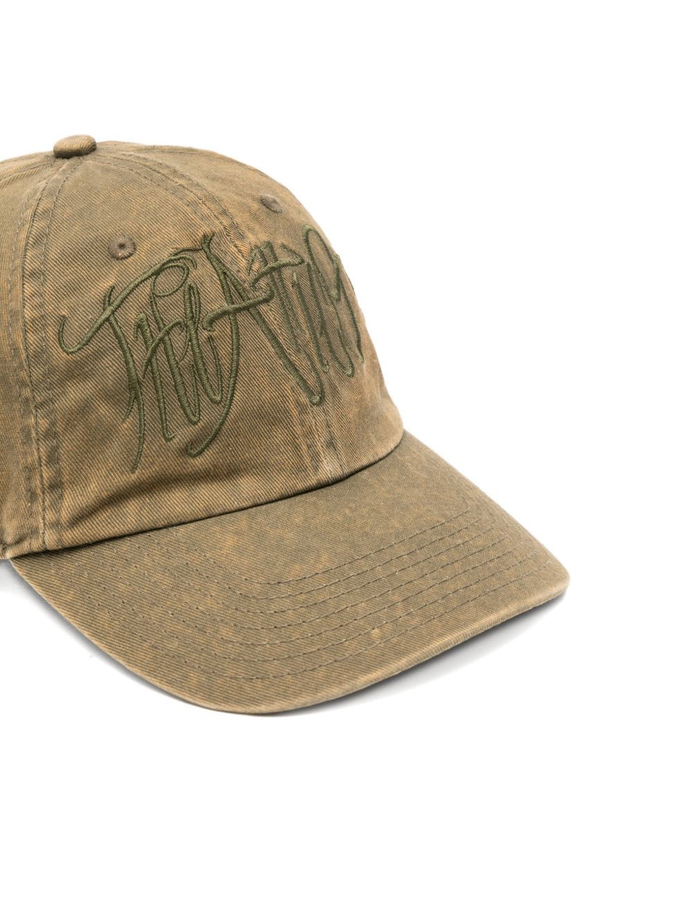Cappello da baseball con logo ricamato in verdeThe attico - donna 