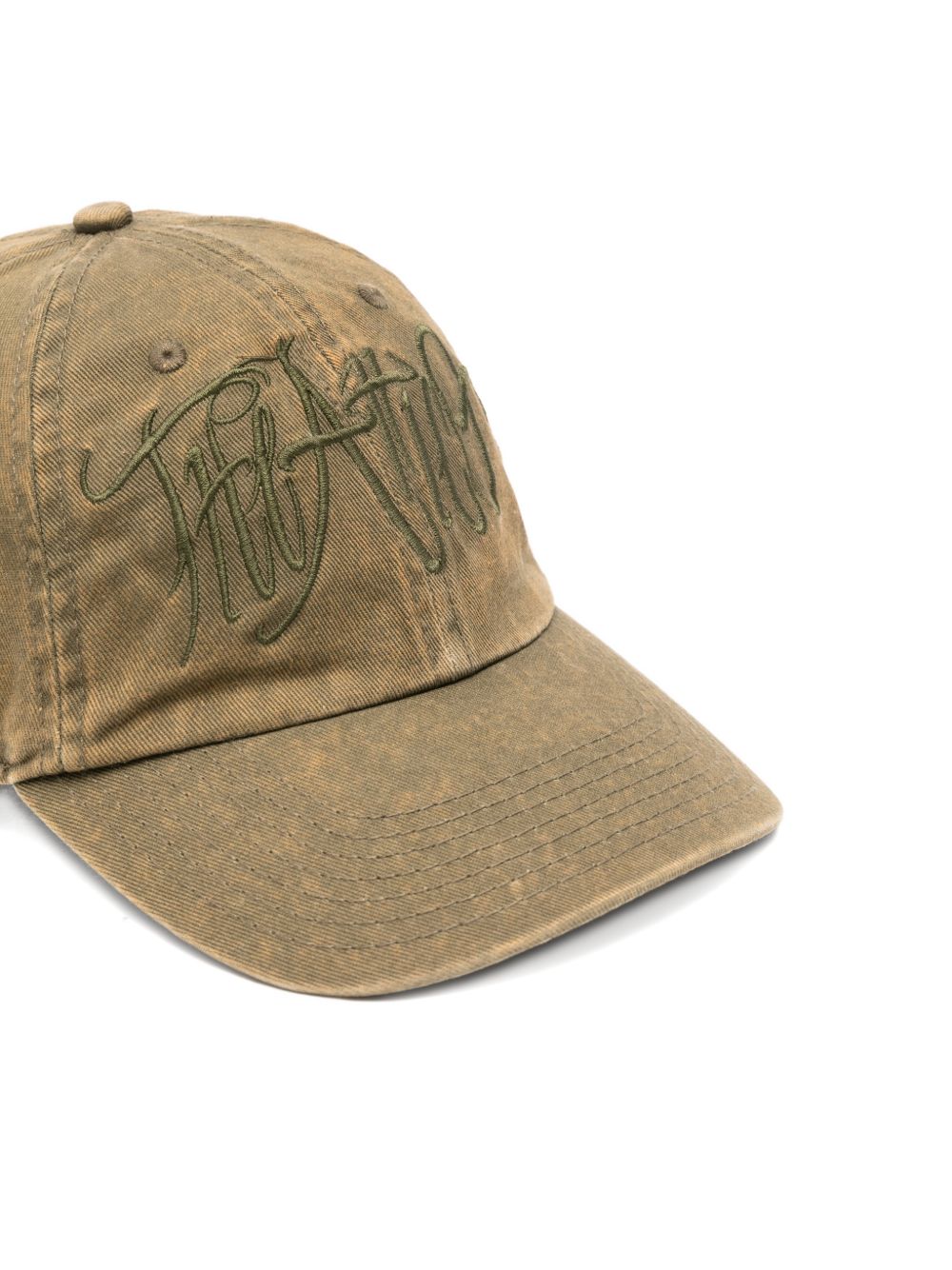 Cappello da baseball con logo ricamato in verdeThe attico - donna 