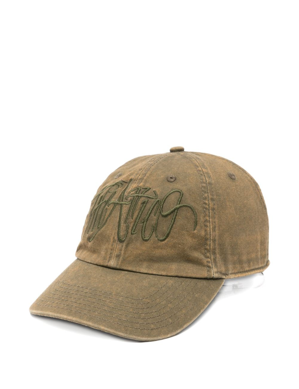Cappello da baseball con logo ricamato in verdeThe attico - donna 