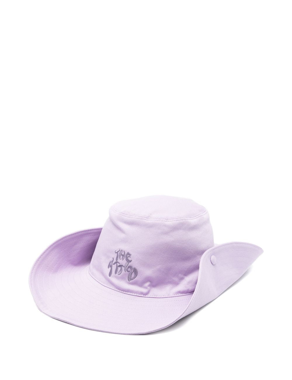 Cappello a tesa larga con logo ricamato in lilla The attico - donna 