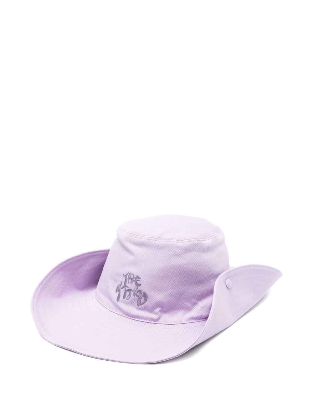 Cappello a tesa larga con logo ricamato in lilla The attico - donna 