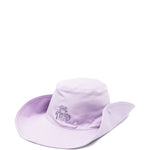 Cappello a tesa larga con logo ricamato in lilla The attico - donna 