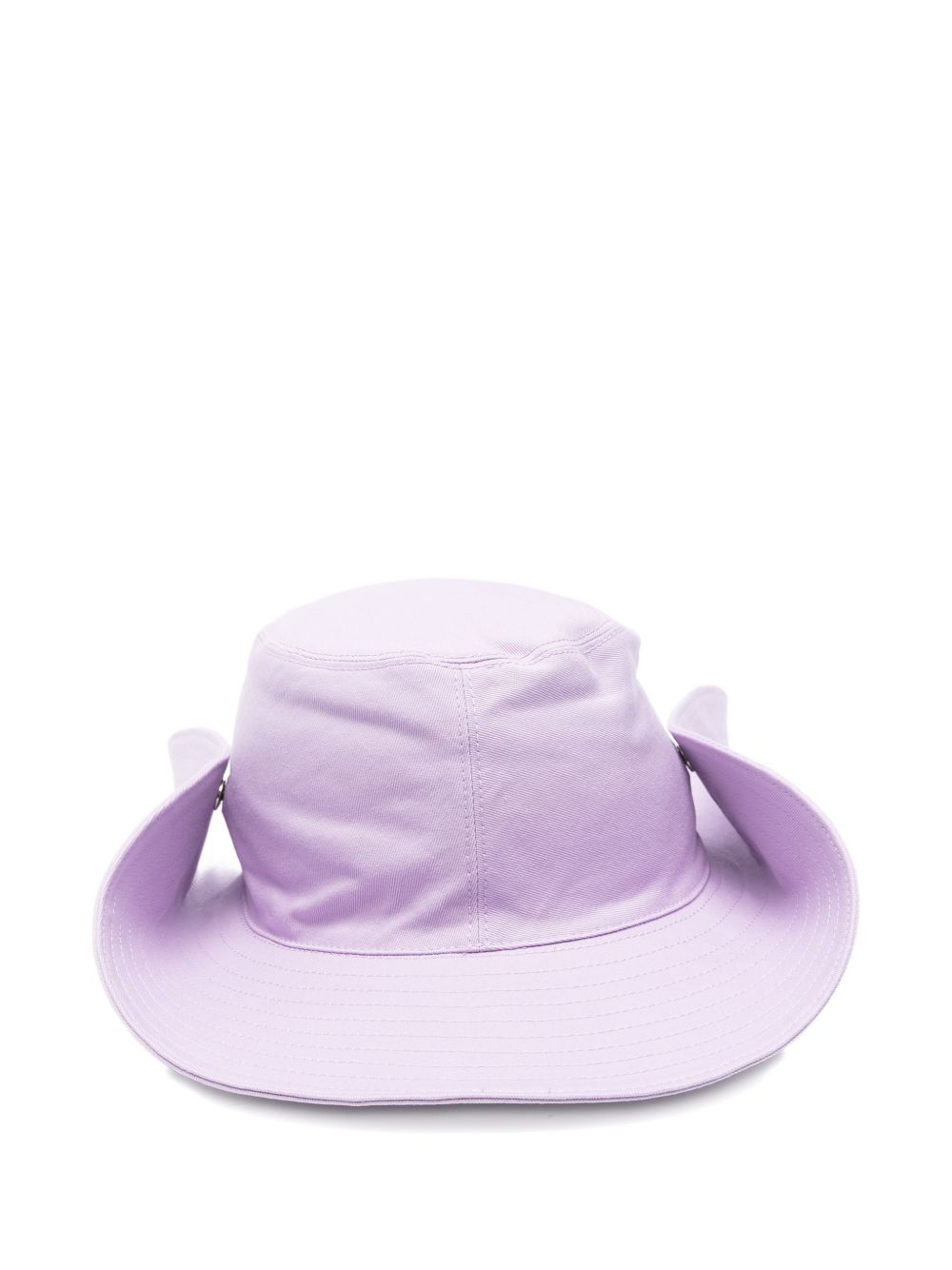Cappello a tesa larga con logo ricamato in lilla The attico - donna 