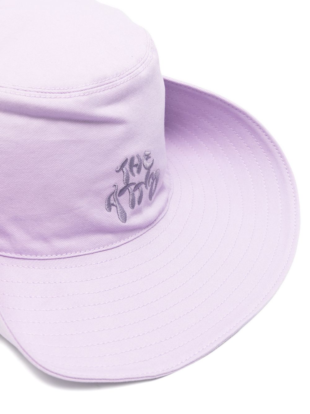 Cappello a tesa larga con logo ricamato in lilla The attico - donna 