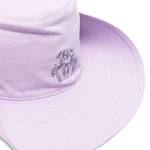 Cappello a tesa larga con logo ricamato in lilla The attico - donna 