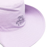 Cappello a tesa larga con logo ricamato in lilla The attico - donna 