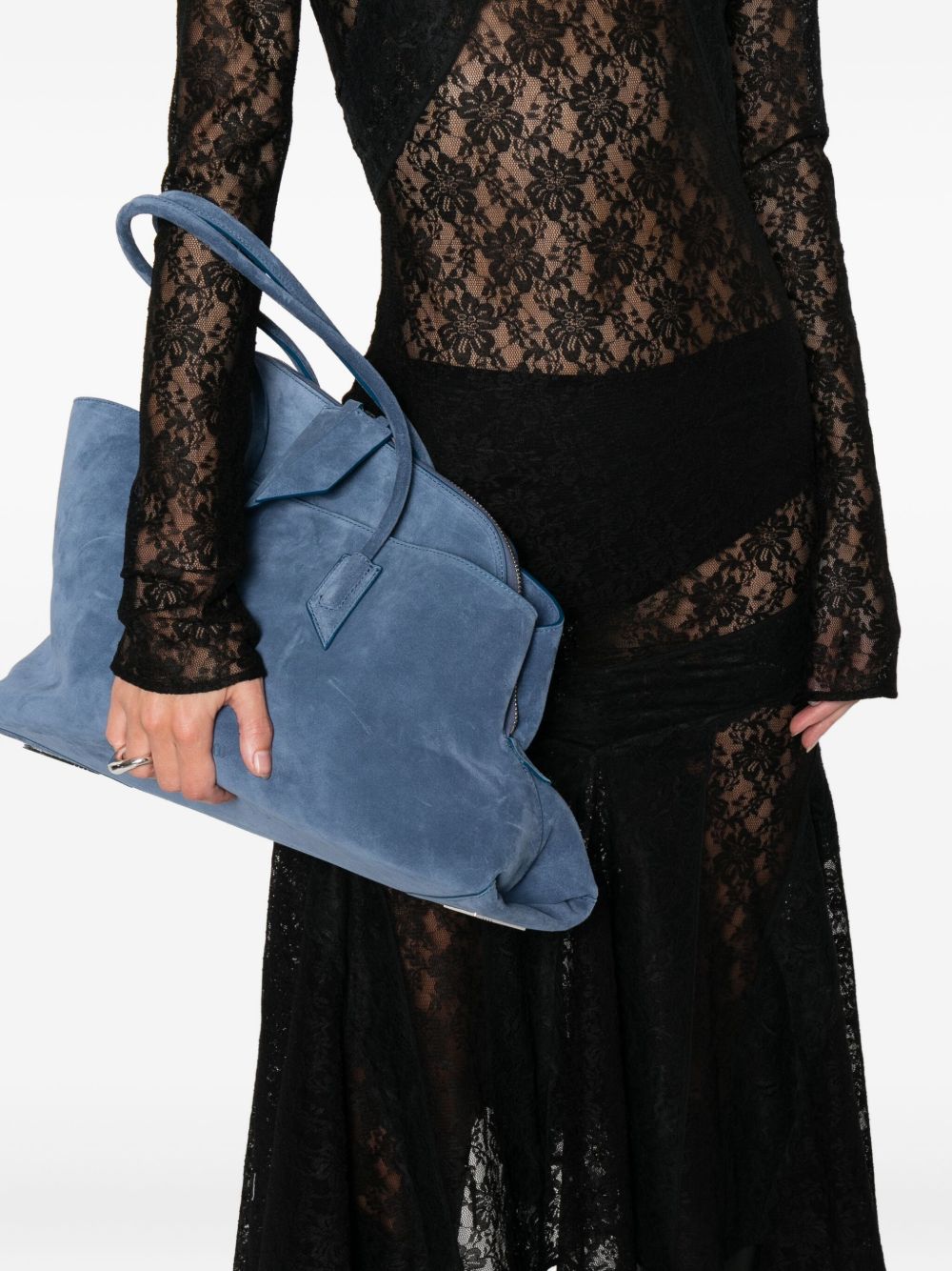Borsa la passeggiata medium in blu The Attico - donna 