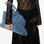 Borsa la passeggiata medium in blu The Attico - donna 