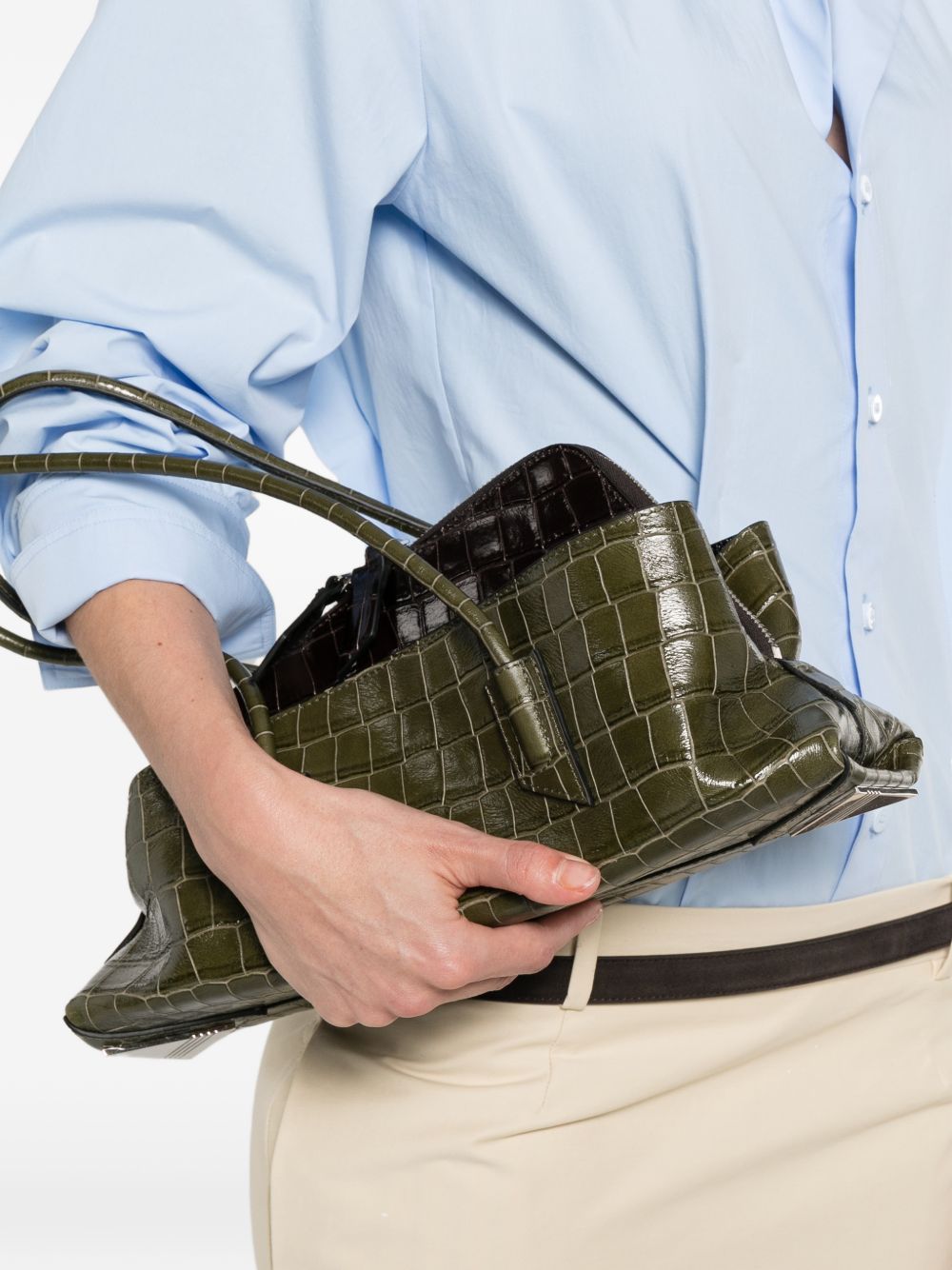Borsa la passeggiata medium in verde The Attico - donna 