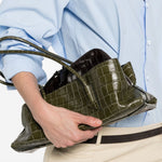 Borsa la passeggiata medium in verde The Attico - donna 