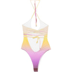 Costume da bagno intero in giallo e rosa The attico - donna 
