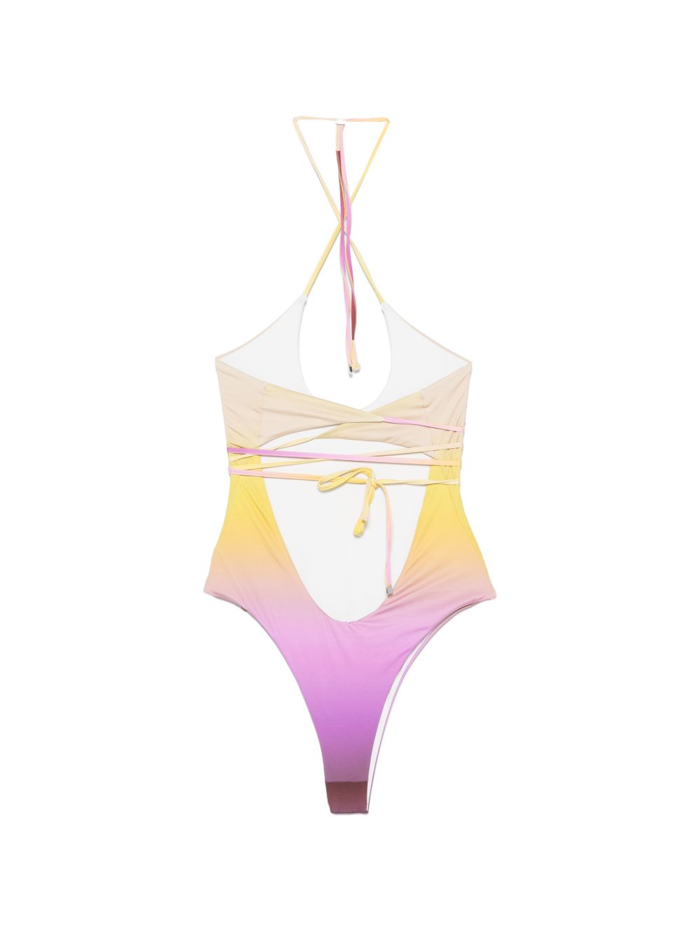 Costume da bagno intero in giallo e rosa The attico - donna 