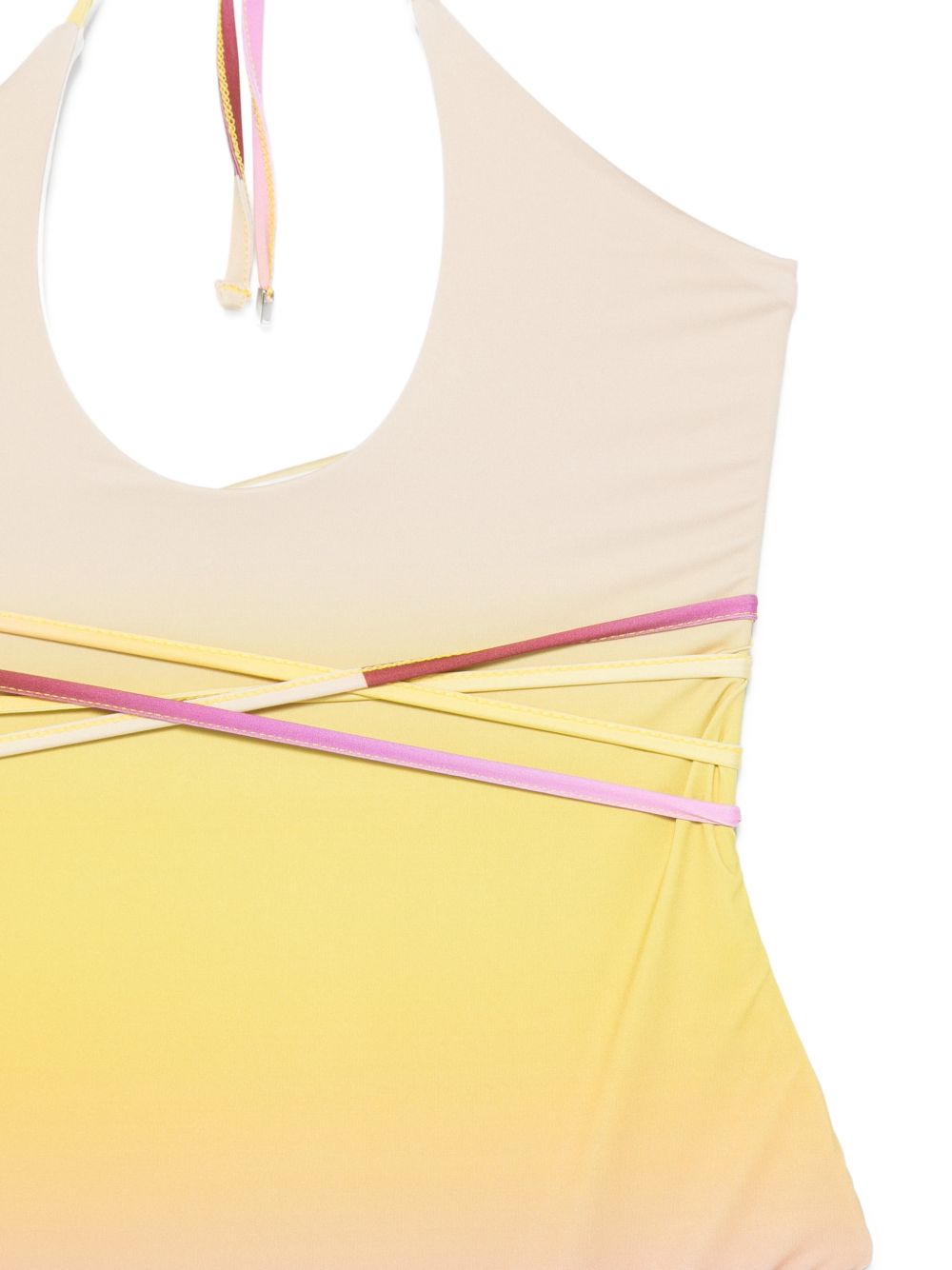 Costume da bagno intero in giallo e rosa The attico - donna 