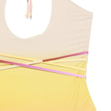 Costume da bagno intero in giallo e rosa The attico - donna 