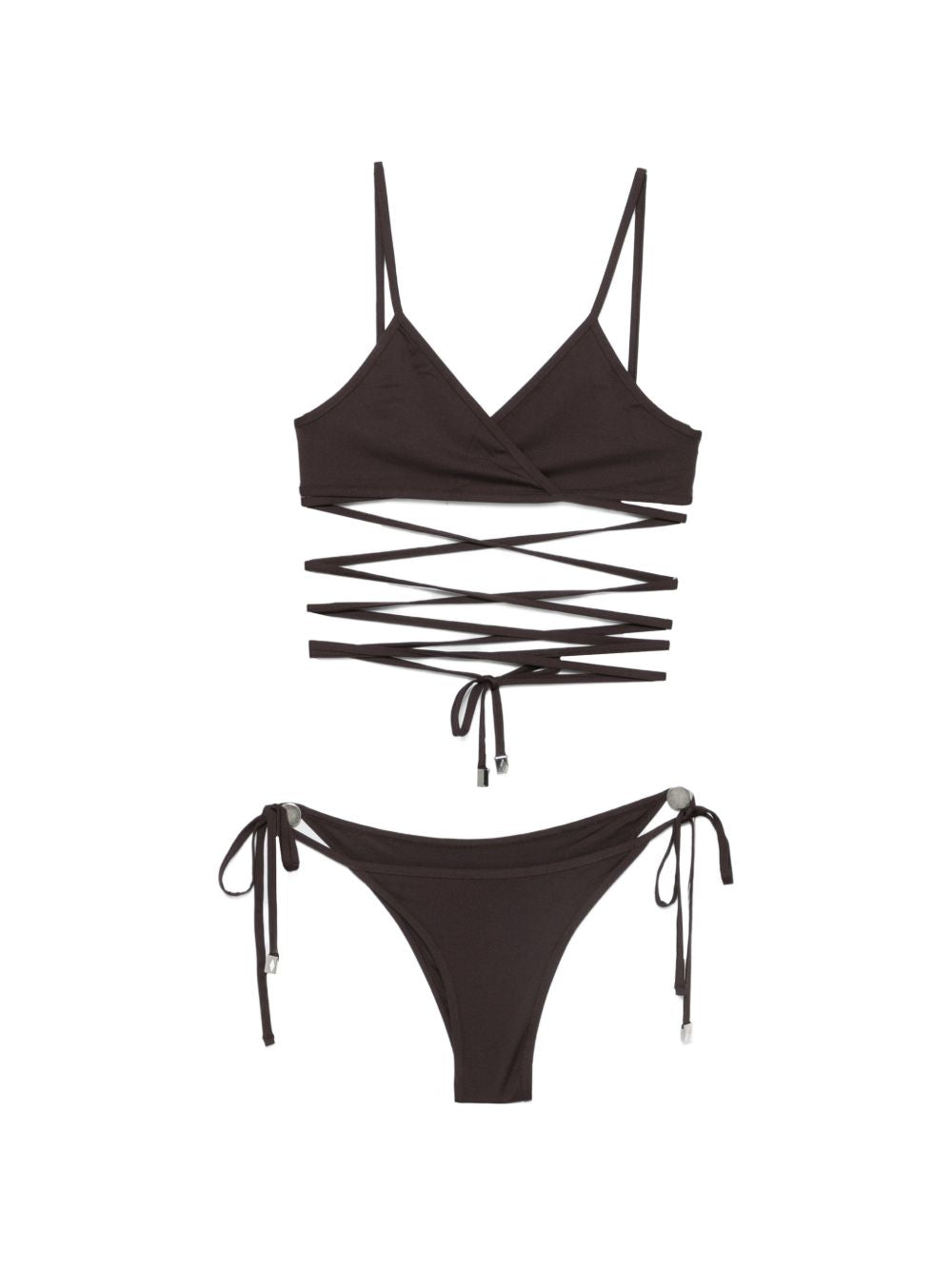 bikini dark brown the attico - donna 
