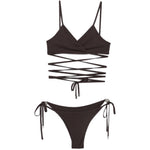 bikini dark brown the attico - donna 