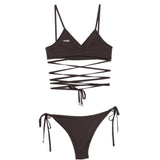 bikini dark brown the attico - donna 