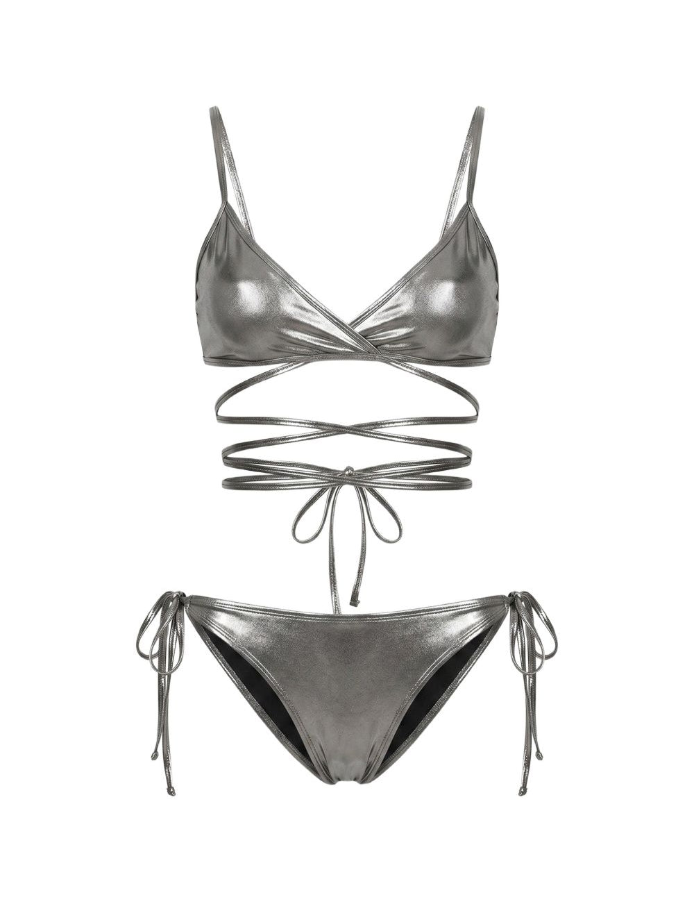 Bikini dark silver the attico - donna 