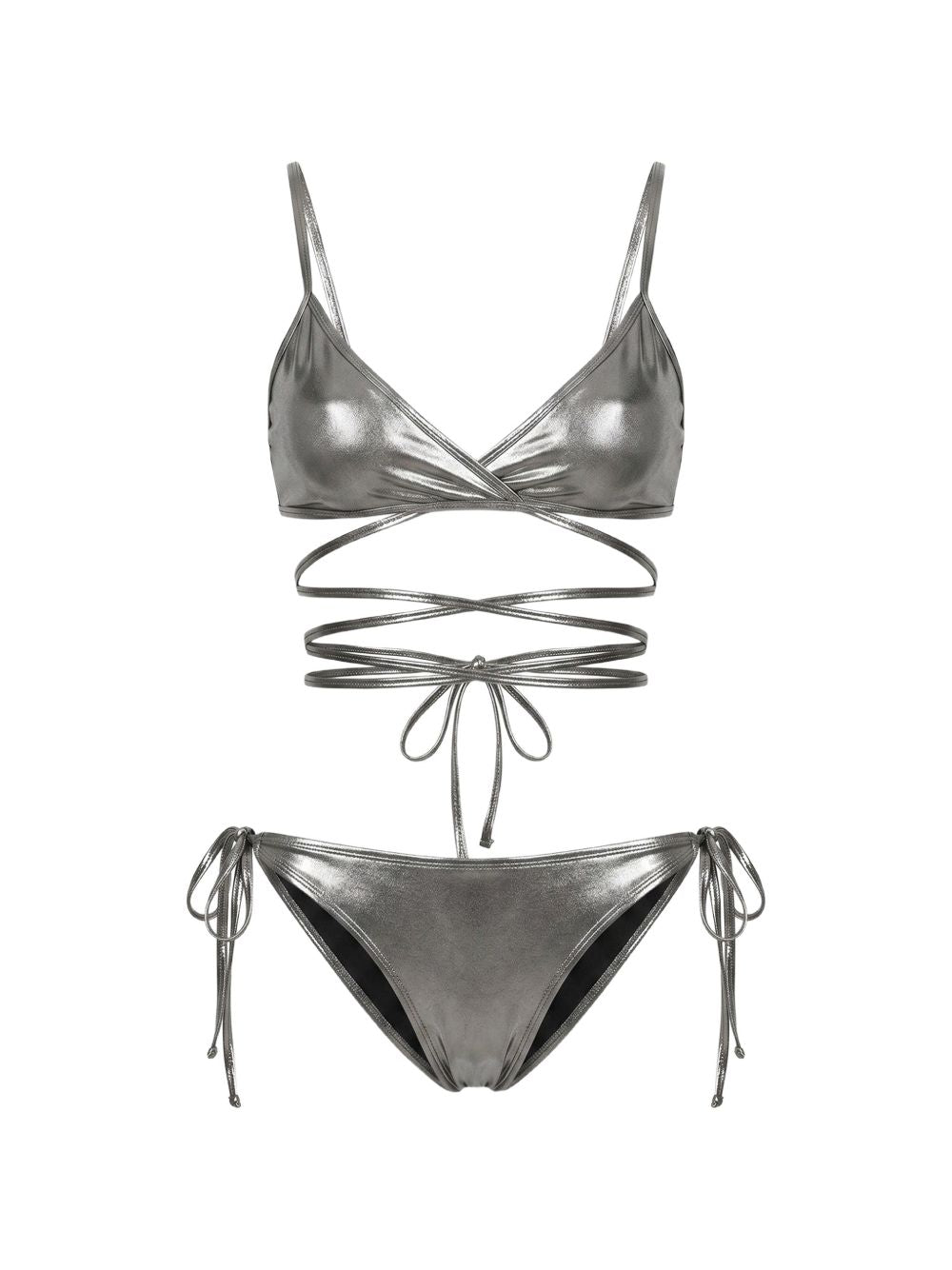 Bikini dark silver the attico - donna 