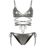 Bikini dark silver the attico - donna 