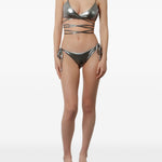 Bikini dark silver the attico - donna 