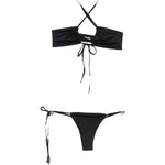 bikini lycra in nero the attico - donna 