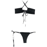bikini lycra in nero the attico - donna 