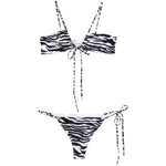 Bikini zebra in nero e bianco the attico - donna 