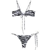 Bikini zebra in nero e bianco the attico - donna 
