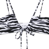 Bikini zebra in nero e bianco the attico - donna 