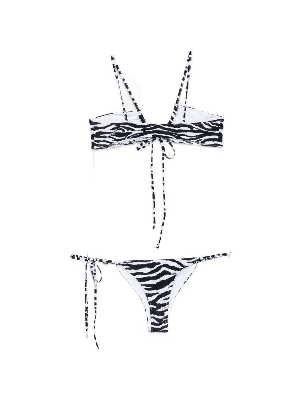 Bikini zebra in nero e bianco the attico - donna 