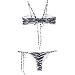 Bikini zebra in nero e bianco the attico - donna 