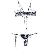 Bikini zebra in nero e bianco the attico - donna 