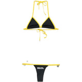 Bikini logo ibiza in nero e giallo the attico - donna 