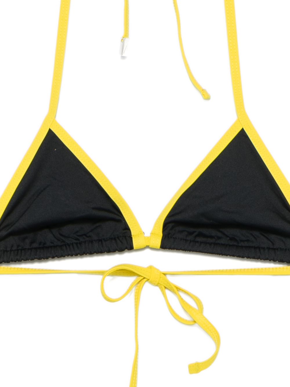Bikini logo ibiza in nero e giallo the attico - donna 