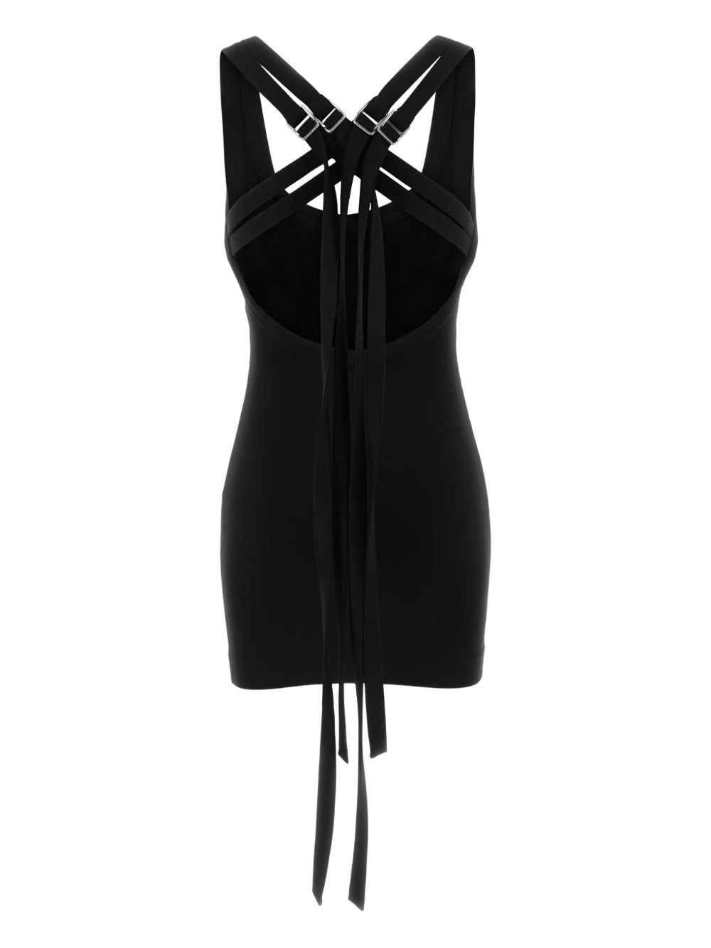 Abito con spalline incrociate in nero The attico - donna 